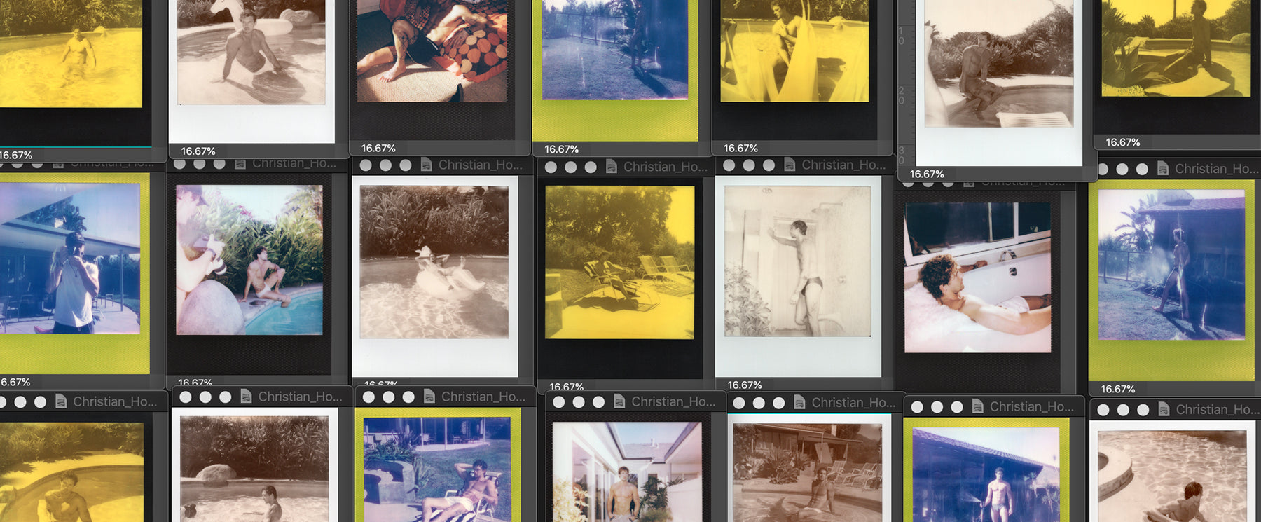 Behind the Scenes Polaroids: Christian Hogue (Part One)