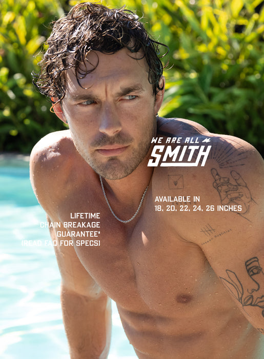 Waterproof Men's Rope Chain 3mm Jewelry WE ARE ALL SMITH: Men's Jewelry & Clothing.