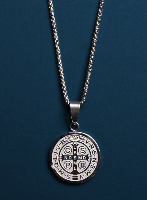 St. Benedict Medal Men's Necklace (LARGE) Necklaces WE ARE ALL SMITH   