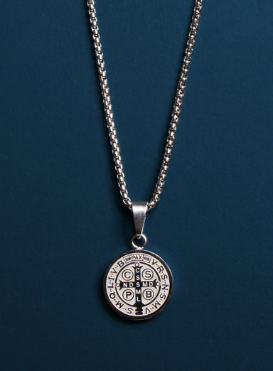 St. Benedict Medal Men's Necklace (SMALL) Necklaces WE ARE ALL SMITH