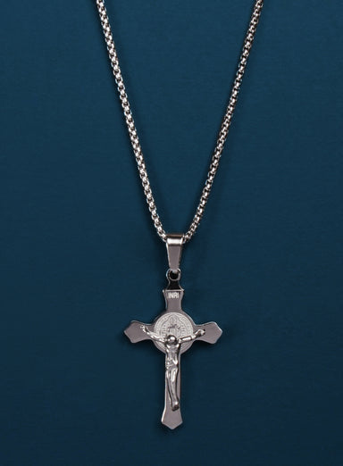 Waterproof Silver Crucifix Necklace Necklaces WE ARE ALL SMITH: Men's Jewelry & Clothing.