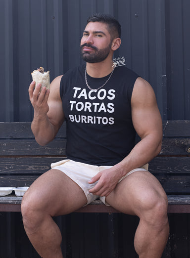 Tacos Tortas Burritos Muscle Shirt (WAAS X NOT LOCAL) Tanktop WE ARE ALL SMITH   