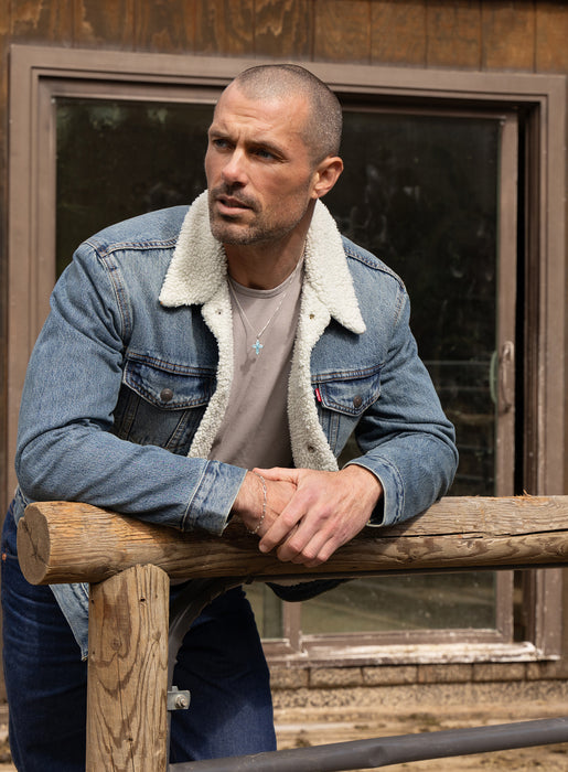 925 Sterling Silver Cross Pendant with Blue Enamel 2mm Cuban Chain Bracelets WE ARE ALL SMITH: Men's Jewelry & Clothing.