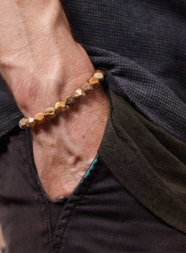 Sterling Silver and Picture Jasper Bead Bracelet for Men Bracelets WE ARE ALL SMITH: Men's Jewelry & Clothing.