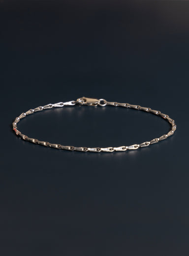 925 Sterling Silver 2mm Minimalist Chain Men's Bracelet Bracelets WE ARE ALL SMITH: Men's Jewelry & Clothing.