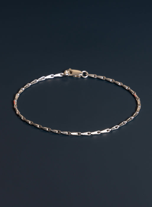 925 Sterling Silver 2mm Minimalist Chain Men's Bracelet Bracelets WE ARE ALL SMITH: Men's Jewelry & Clothing.