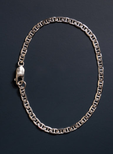 925 Sterling Silver Flat Anchor Chain Men's Bracelet Bracelets WE ARE ALL SMITH: Men's Jewelry & Clothing.
