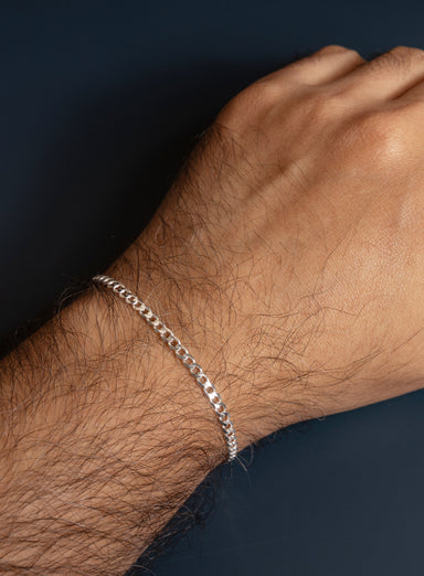 Minimalist 925 Sterling Silver Cuban Links Men's Bracelet Bracelets WE ARE ALL SMITH: Men's Jewelry & Clothing.   