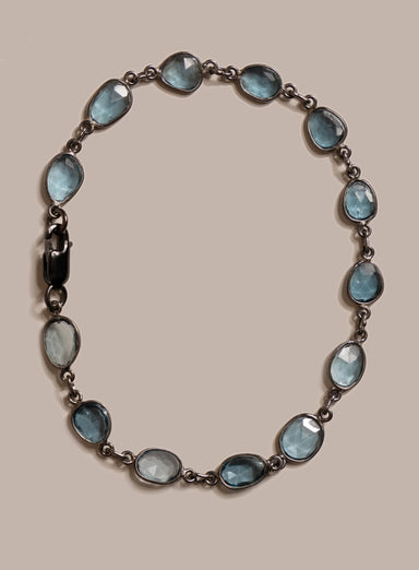 Genuine London Blue Topaz Link Bracelet for Men Bracelets WE ARE ALL SMITH: Men's Jewelry & Clothing.