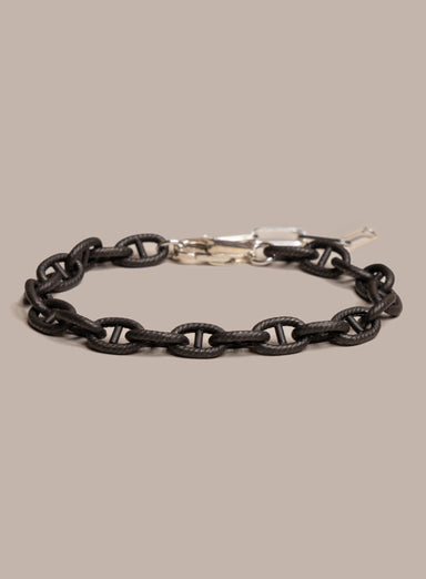 Titanium coated Sterling Silver Adjustable Chain Bracelet for Men Bracelets WE ARE ALL SMITH: Men's Jewelry & Clothing.