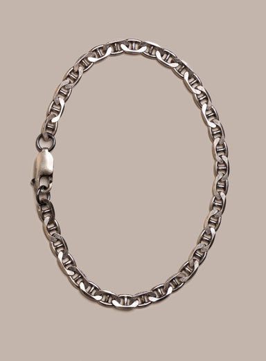 925 Oxidized Sterling Double Anchor Chain Bracelet for Men Bracelets WE ARE ALL SMITH: Men's Jewelry & Clothing.