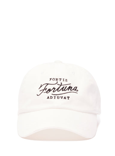 Fortis Fortuna Adiuvat Embroidered White Hat Hats WE ARE ALL SMITH