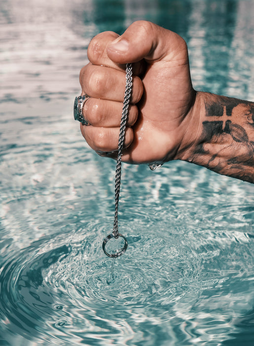 Waterproof Stainless Steel Ring Necklace for men Necklaces WE ARE ALL SMITH: Men's Jewelry & Clothing.