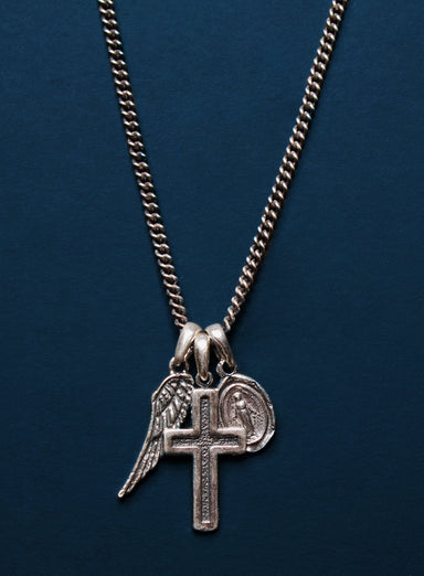 Wing + Cross + Miraculous Medal Necklace for Men Necklaces WE ARE ALL SMITH