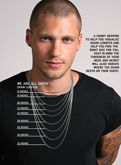 Black and Silver Anchor Chain Necklace for Men Necklace WE ARE ALL SMITH   