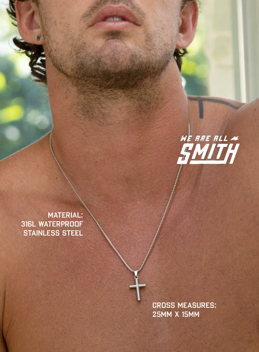 316L Stainless Steel Medium Bamboo Cross Necklace Necklaces WE ARE ALL SMITH: Men's Jewelry & Clothing.