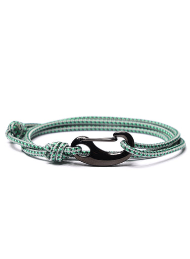 Green + Gray Tactical Cord Bracelet for Men (Black Clasp - 29K) Bracelets We Are All Smith