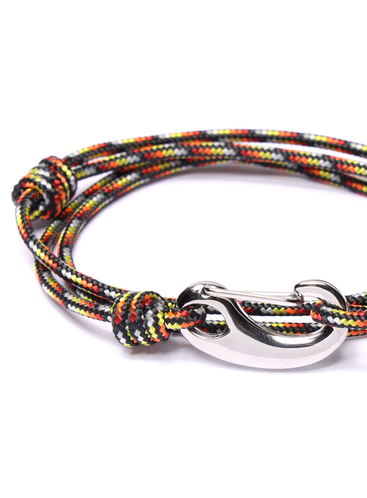Black, Red and Orange Tactical Cord Bracelet for Men (Silver Clasp -23S) Bracelets We Are All Smith