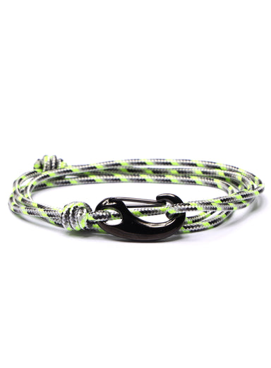 Neon + White Tactical Cord Bracelet for Men (Black Clasp - 20K) Bracelets We Are All Smith   