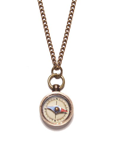 Miniature Antiqued Compass Necklace for Men Jewelry We Are All Smith