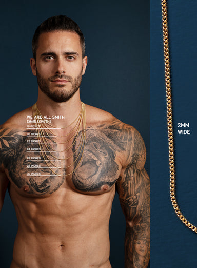 14K Gold Filled Curb Necklace for Men Necklaces We Are All Smith