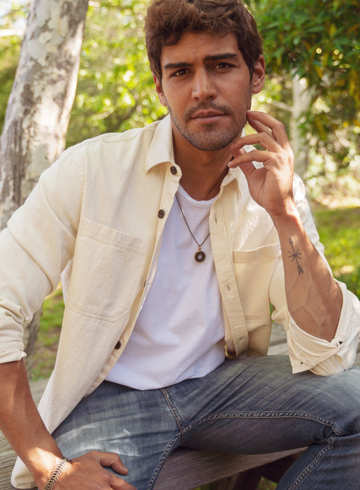 Hexagam Coin Necklace for Men  WE ARE ALL SMITH: Men's Jewelry & Clothing.