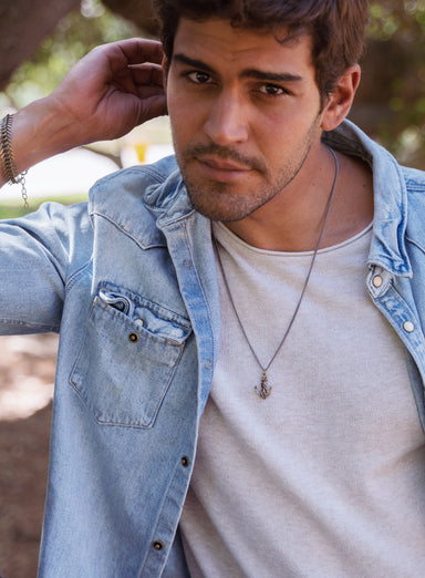 Bronze Anchor Necklace for Men Jewelry We Are All Smith