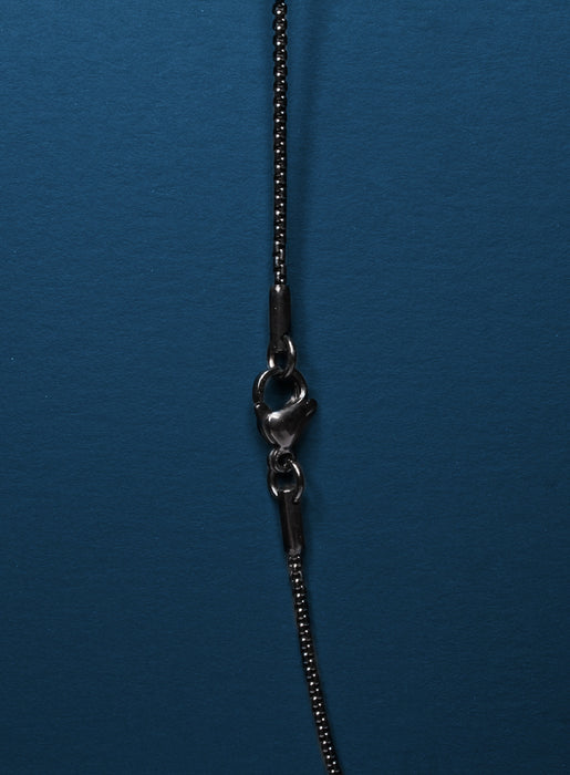 Black Ring pendant on 3mm Venetian Round box chain Necklaces WE ARE ALL SMITH: Men's Jewelry & Clothing.