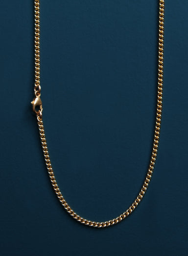Vermeil Gold Sideways Cross on 14k Gold Filled Curb Chain Necklaces We Are All Smith