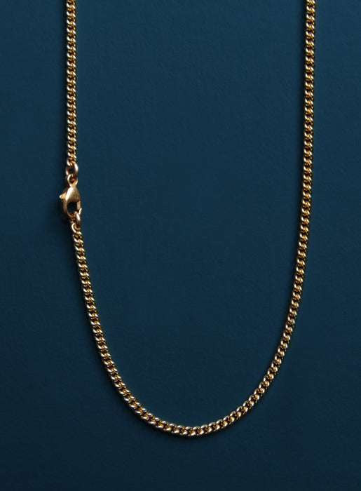 Vermeil Gold Cross on 14k Gold Filled Curb Chain Necklaces We Are All Smith   