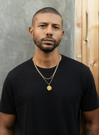 Necklace Set: Gold Rope Chain and St. Christopher Necklace Necklaces WE ARE ALL SMITH: Men's Jewelry & Clothing.