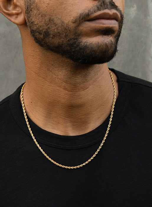 Necklace Set: Gold Rope Chain and St. Christopher Necklace Necklaces WE ARE ALL SMITH: Men's Jewelry & Clothing.