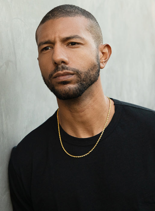 Necklace Set: Gold Rope Chain and St. Christopher Necklace Necklaces WE ARE ALL SMITH: Men's Jewelry & Clothing.