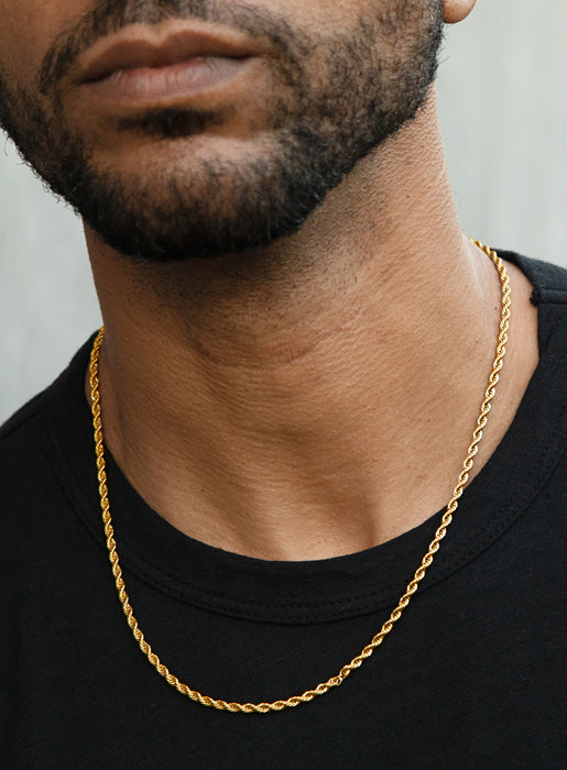 Necklace Set: Gold Rope Chain and St. Christopher Necklace Necklaces WE ARE ALL SMITH: Men's Jewelry & Clothing.