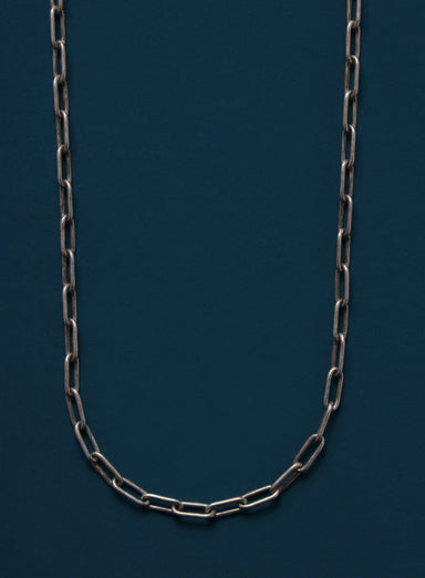 Oxidized Sterling Small Clip Chain Necklace for Men Jewelry WE ARE ALL SMITH: Men's Jewelry & Clothing.   