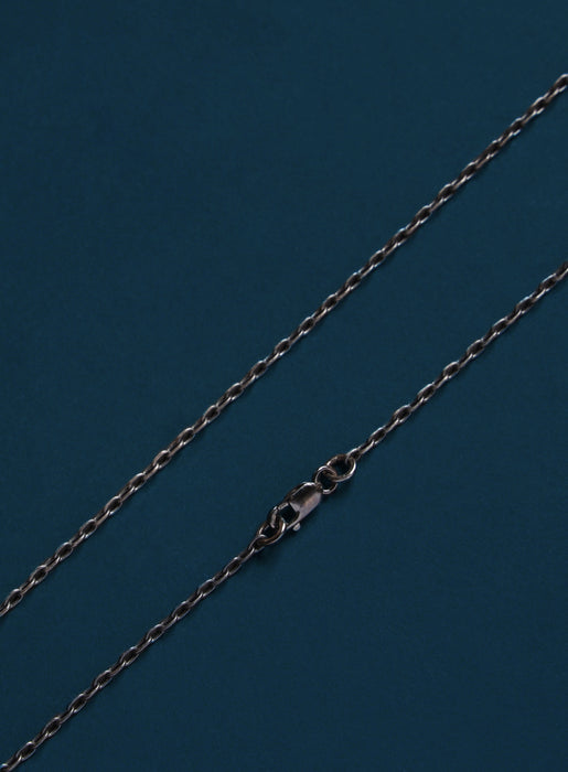 Oxidized Sterling Silver Small Cable Chain Necklace for Men Jewelry WE ARE ALL SMITH: Men's Jewelry & Clothing.