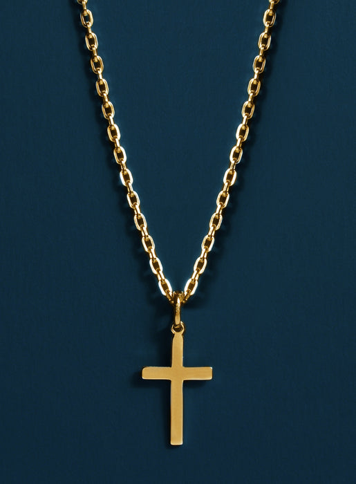 14k Gold Filled and Vermeil Gold Cross Cable Necklace for Men Jewelry WE ARE ALL SMITH: Men's Jewelry & Clothing.   