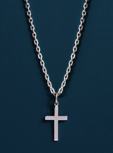 Sterling Silver Cross Necklace for Men (Cable) Jewelry WE ARE ALL SMITH: Men's Jewelry & Clothing.   