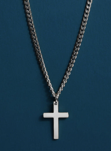 Cuban Chain Stainless Steel Cross Necklace Jewelry WE ARE ALL SMITH: Men's Jewelry & Clothing.   