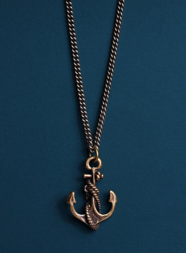 Bronze Anchor Necklace for Men Jewelry We Are All Smith