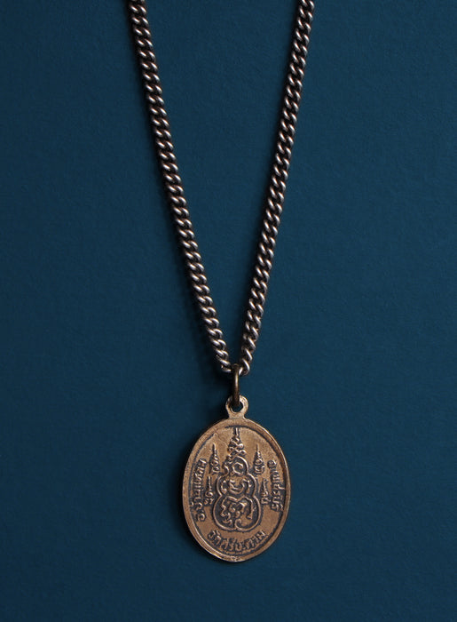 Bronze Oval Buddha Necklace for Men Jewelry We Are All Smith