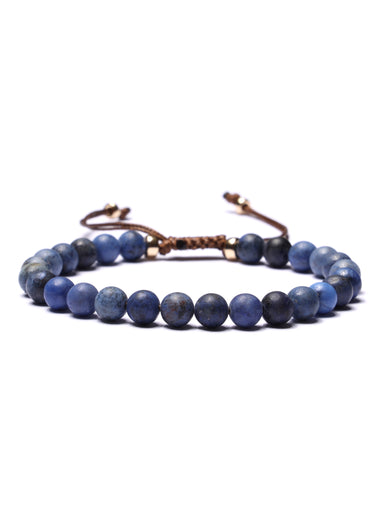 Dumortierite adjustable bead bracelet for Men Bracelets WE ARE ALL SMITH: Men's Jewelry & Clothing.   