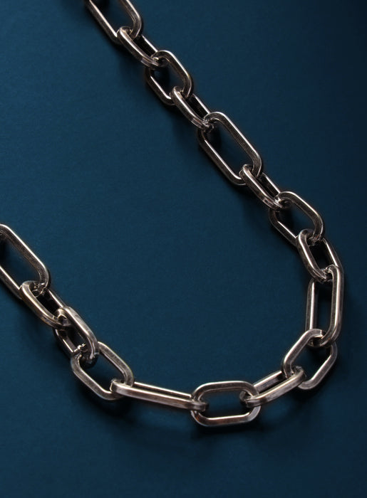 9mm Oxidized Sterling XL Collar + Figaro inspired Chain for Men Jewelry WE ARE ALL SMITH: Men's Jewelry & Clothing.   