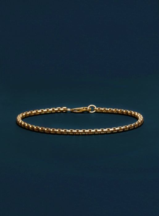 14k Gold Filled Venetian Round Box Chain Bracelet Bracelets WE ARE ALL SMITH: Men's Jewelry & Clothing.