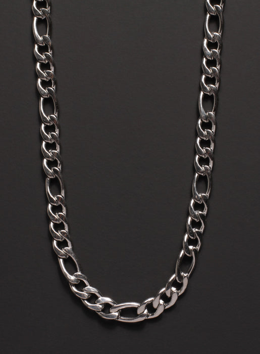 7mm Stainless Steel Figaro Chain Necklace for Men Necklaces We Are All Smith   