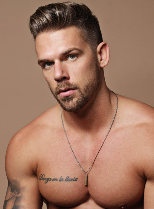 Bronze tag & Oxidized sterling silver men's curb chain necklace Jewelry We Are All Smith