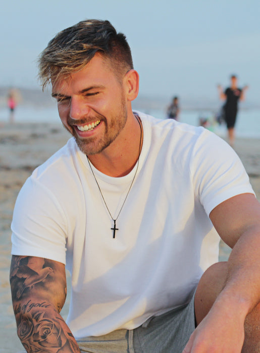 LARGE BLACK CROSS NECKLACE FOR MEN Jewelry We Are All Smith