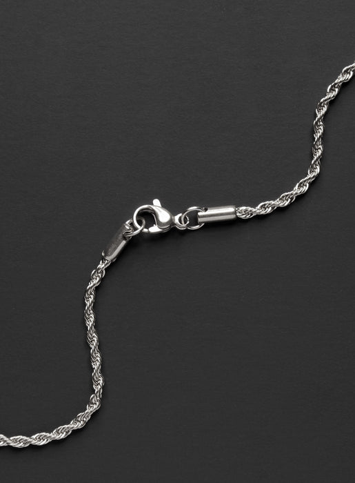 Necklace Set: Silver Rope Chain and Large Silver Cross Necklaces WE ARE ALL SMITH: Men's Jewelry & Clothing.   