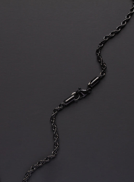 Stainless steel black rope chain necklace for men Necklaces WE ARE ALL SMITH