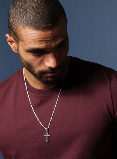 Cross Necklace for Men with Rope Chain Necklaces WE ARE ALL SMITH